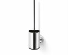 CLASSIC: cepillo de baño bajo para colgar / recipiente metálico, cabezal de silicona / cromado