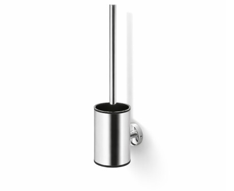 CLASSIC: cepillo de baño bajo para colgar / recipiente metálico, cabezal de silicona / cromado