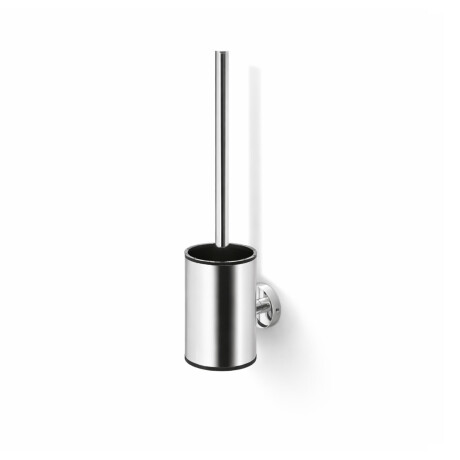 CLASSIC: cepillo de baño bajo para colgar / recipiente metálico, cabezal de silicona / cromado #1