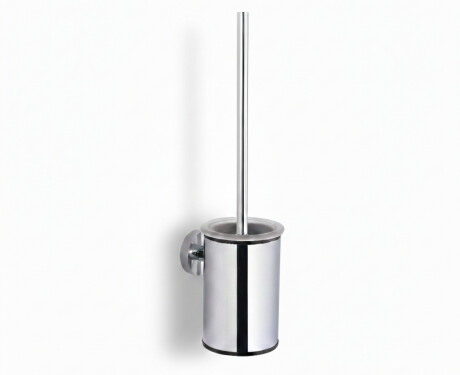 CLASSIC: cepillo de baño bajo para colgar / recipiente metálico, cartucho de cristal / cromado