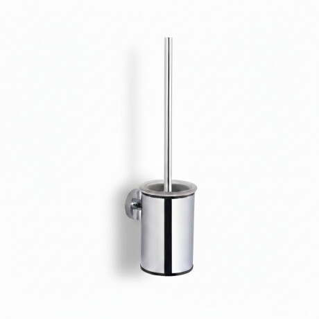 CLASSIC: cepillo de baño bajo para colgar / recipiente metálico, cartucho de cristal / cromado #1