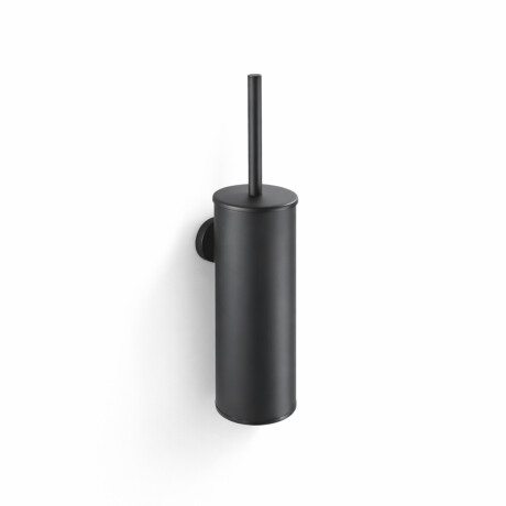 CLASSIC: cepillo de baño alto para colgar / recipiente metálico, recambio de plástico / negro mate #1