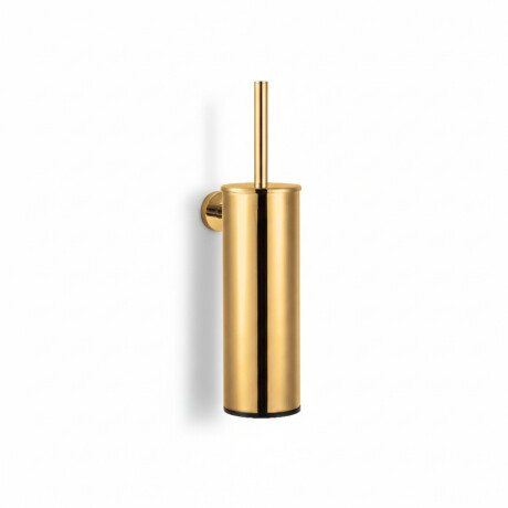 CLASSIC: cepillo de baño alto para colgar / recipiente metálico, recambio de plástico / acabado dorado brillante #1