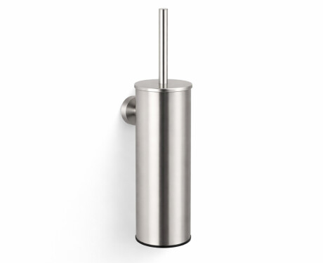 CLASSIC: cepillo de baño alto para colgar / recipiente metálico, recambio de plástico / acero cepillado