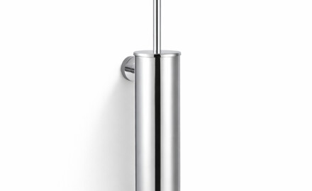 CLASSIC: cepillo de baño alto para colgar / recipiente metálico, recambio de plástico / cromado