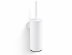 CLASSIC: cepillo de baño alto para colgar / recipiente metálico, recambio de plástico / blanco mate