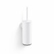 CLASSIC: cepillo de baño alto para colgar / recipiente metálico, recambio de plástico / blanco mate #1