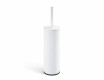 CLASSIC: cepillo de baño alto independiente / recipiente metálico, recambio de plástico / blanco mate