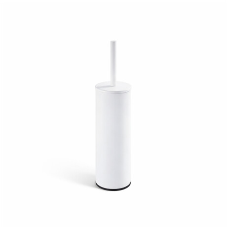 CLASSIC: cepillo de baño alto independiente / recipiente metálico, recambio de plástico / blanco mate #1