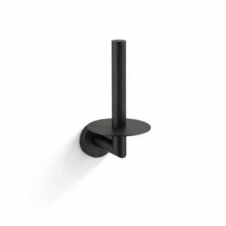 CLASSIC: Soporte con roseta para un rollo de papel higiénico de repuesto / negro mate #1