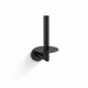 CLASSIC: Soporte con roseta para un rollo de papel higiénico de repuesto / negro mate #1