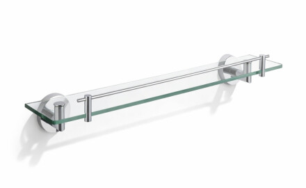 CLASSIC - Estante 60 para debajo del espejo / cromo, cristal transparente