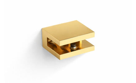 CLASSIC - Soporte/sujetador para estantes de cristal 07.80160/50/40/30 - 2 uds. / dorado brillante