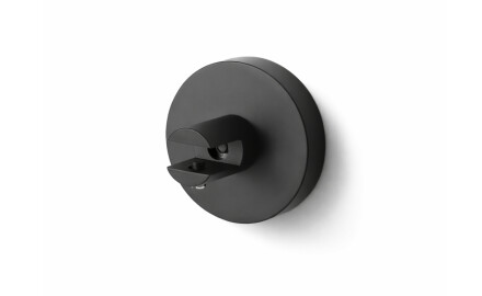 CLASSIC - Soporte con roseta para estantes de cristal 07.80160/50/40/30 - 2 unidades / negro mate