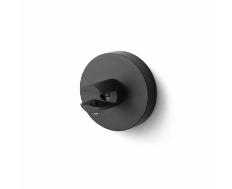 CLASSIC - Soporte con roseta para estantes de cristal 07.80160/50/40/30 - 2 unidades / negro mate