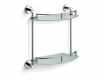 CLASSIC - Estante semicircular doble / cromo, cristal mate