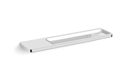 NEXT: Soporte triple con estante / * cristal por encargo / cromado