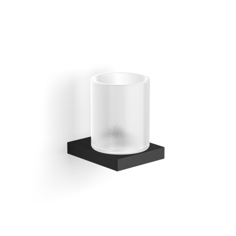 KOBE - Soporte con taza / negro mate, cristal mate #1