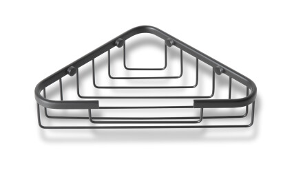 Cesta de jabón de esquina 19x19x6 / negro mate