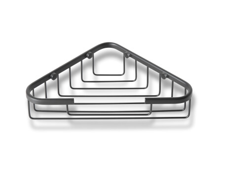 Cesta de jabón de esquina 19x19x6 / negro mate