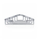 Cesta de jabón de esquina 19x19x6 / cromada #1