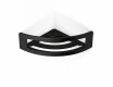 Cesta - estante esquinero 16x16x8 / negro mate