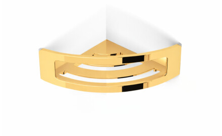 Cesta - estante esquinero 16x16x8 / dorado brillante