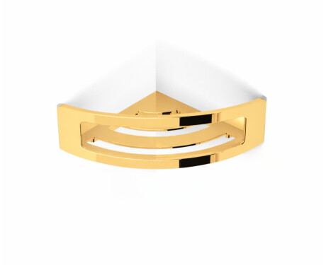 Cesta - estante esquinero 16x16x8 / dorado brillante
