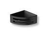 Cesta de esquina 16x16x6 / negro mate / interior de plástico negro