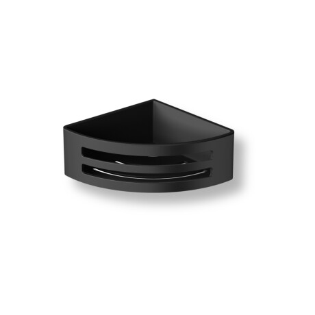 Cesta de esquina 16x16x6 / negro mate / interior de plástico negro #1