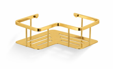 Cesta - estante esquinero 20x20x7 / dorado brillante