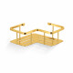 Cesta - estante esquinero 20x20x7 / dorado brillante #1
