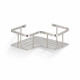 Cesta - estante esquinero 20x20x7 / acero cepillado #1