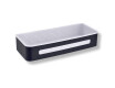 Cesta 29x12x5,5 / negro mate / interior de plástico blanco