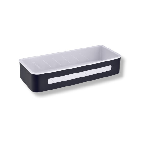 Cesta 29x12x5,5 / negro mate / interior de plástico blanco #1