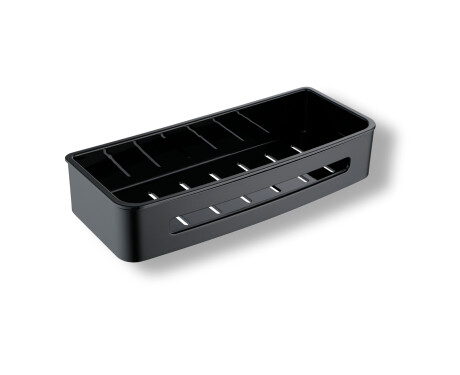 Cesta 29x12x5,5 / negro mate / bandeja interior de plástico negra