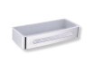 Cesta 29x12x5,5 / acero pulido / interior de plástico blanco