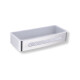 Cesta 29x12x5,5 / acero pulido / interior de plástico blanco #1