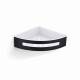 Cesta de esquina 20,5 x 20,5 x 5,5 / negro mate / interior de plástico blanco #1