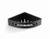 Cesta de esquina 20,5 x 20,5 x 5,5 / negro mate / interior de plástico negro