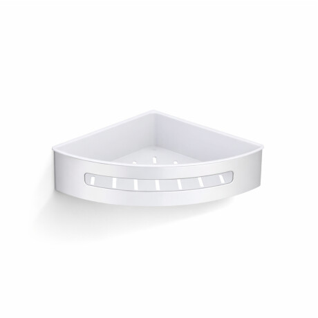 Cesta esquinera 20,5 x 20,5 x 5,5 / acero pulido / interior de plástico blanco #1