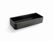 Cesta de 29 x 12 x 5,5 con cordón / negro mate / interior de plástico negro