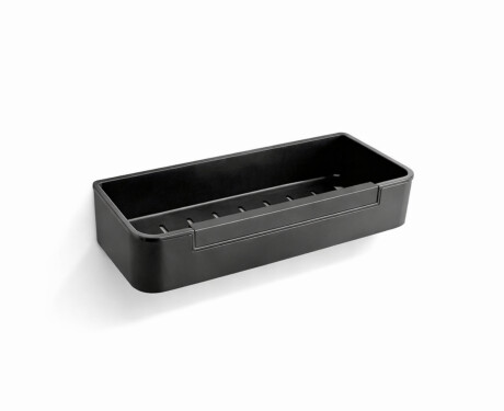 Cesta de 29 x 12 x 5,5 con cordón / negro mate / interior de plástico negro