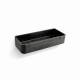 Cesta de 29 x 12 x 5,5 con cordón / negro mate / interior de plástico negro #1