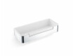 Cesta de 29 x 12 x 5,5 con cordón / acero pulido / interior de plástico blanco