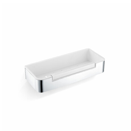 Cesta de 29 x 12 x 5,5 con cordón / acero pulido / interior de plástico blanco #1