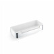 Cesta de 29 x 12 x 5,5 con cordón / acero pulido / interior de plástico blanco #1
