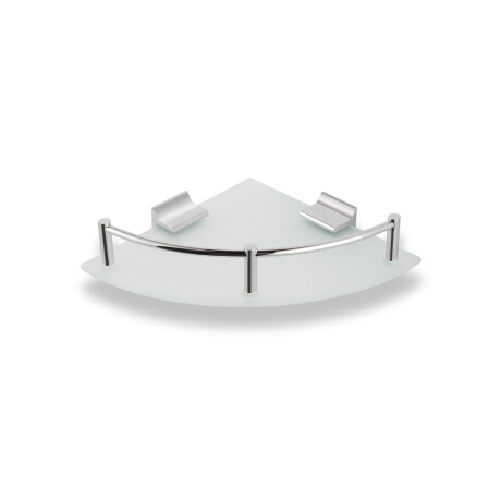 Estante de esquina 17x17 / cristal mate / cromo #1