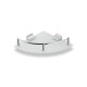 Estante de esquina 17x17 / cristal mate / cromo #1