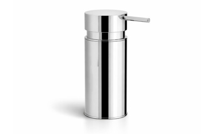 Dispensador de jabón líquido de 0,15 l / redondo, para encimera / cromado